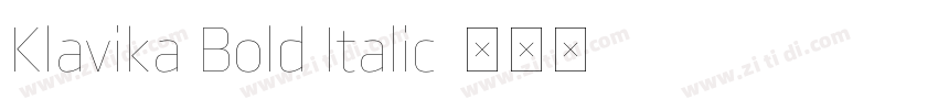 Klavika Bold Italic字体转换